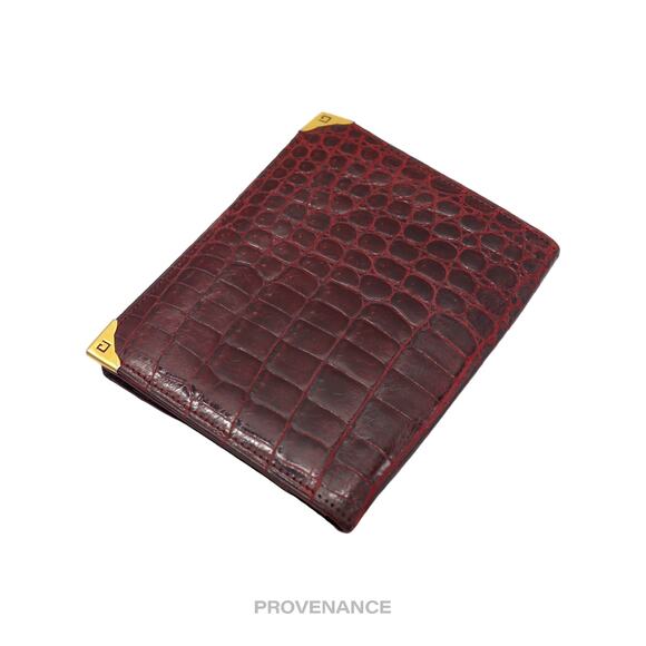 🔴 Givenchy Pocket Organizer Wallet - Burgundy Crocodile - Picture 4 of 10